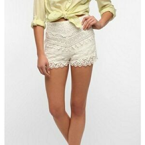 Urban Outfitters Kimchi Blue Women's White Crochet Shorts